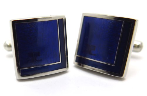 クレージュ(courreges) ダブルスクウェアカフス(ブルー)(カフスボタン/カフリンクス)
