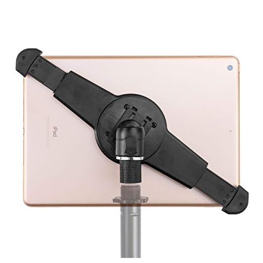 GRIFITI NOOTLE Music MIC Stand RETROFIT Large Universal Tablet Adaptor 5/8” 27 Female to 1/4” 20 Male Mini Ball Head Tablet Mount for 9.5-14.5 INCH Large to Standard Tablets and IPADS