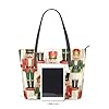 Loancwa Women's Tote Bag,Nutcracker Pattern & PU Leather Handbag, 30x9x28cm, Large Capacity with Multiple Pockets for Daily Use, Work, Travel #3
