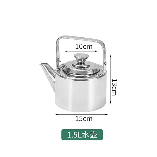 Stainless Steel Tea Pot - 1.5L Stove Top Kettle for 4-10 Cups | Metal Teapot with Removable Strainer for Electric & Gas Stoves - Image 9