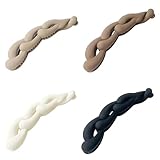 WUBAYI 4 pinzas para el pelo de plátano, accesorios vintage para el cabello para mujer, clip de plátano (blanco leche, café con leche, negro, café claro)