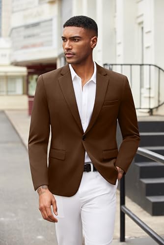 COOFANDY Mens Blazer Jacket One Button Casual Suit Jackets Stretch Knit Sport Coat2