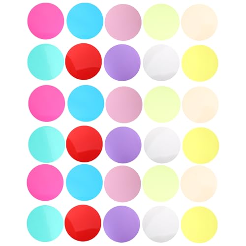 BESPORTBLE Filtres Gélatine Ronds 30 Pièces Diamètre 12 CM Feuilles de Correction des Couleurs en Plastique Transparent Gels de Couleur pour Éclairage Studio Photo et Vidéo Filtres Légers