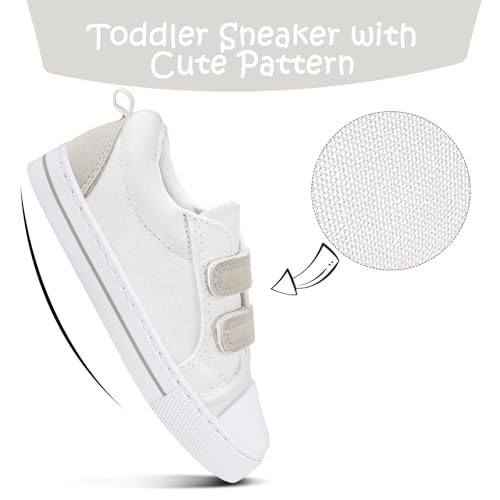 Image of K KomForme Toddler Shoes, Hook & Loop Canvas Sneakers for Boys and Girls | Slip-on, Lightweight, Comfortable