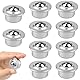 10 Stück Kugelrollen Schwerlast Möbelrollen Flach Set, 15.9 mm Kohlenstoffstahl Kugelrollen Universal, Transfer Kugellager Universal Moving Wheels, für Fördersystem,Zuführsystem,Verarbeitungssystem
