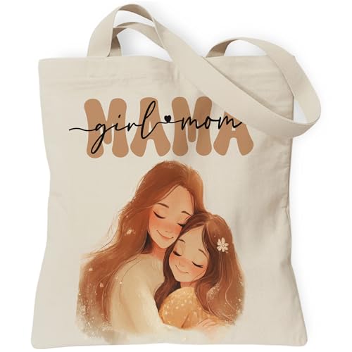 TOTEUSVIA Mom Gifts Tote Bag, Inspirational Gift for Women Mother Reusable Canvas Bag