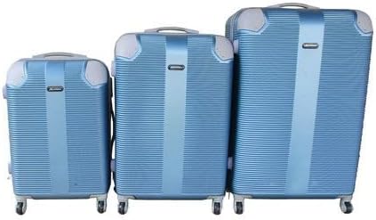 SMTE-3 Piece Hard Outer Shell Luggage Set (Light blue)