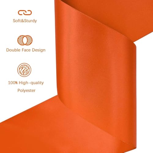 Image of Torrid Satin Ribbon 4 inch X 15 Yards Polyester Ribbon for Gift Wrapping Very Suitable for Weddings Party Hair Bow Invitation Decorations and More