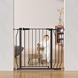 ELEVON Baby Gate for Stairs Doorways, Safety Pet Gate with Auto-Close/Hold-Open Features, Fits Openings 29.1” to 38.5”, 30” Tall, Easy Pressure Mounted Walk Through Baby Dog Gate, Graphite