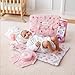 BABESIDE 9 Pcs Reborn Baby Doll Accessories Set for 17-22 Inch Reborn Dolls, Feeding and Care Set, Including Baby Doll Diaper Bag, 2 Diapers, Great for Children's Pretend Play (Doll not Included)