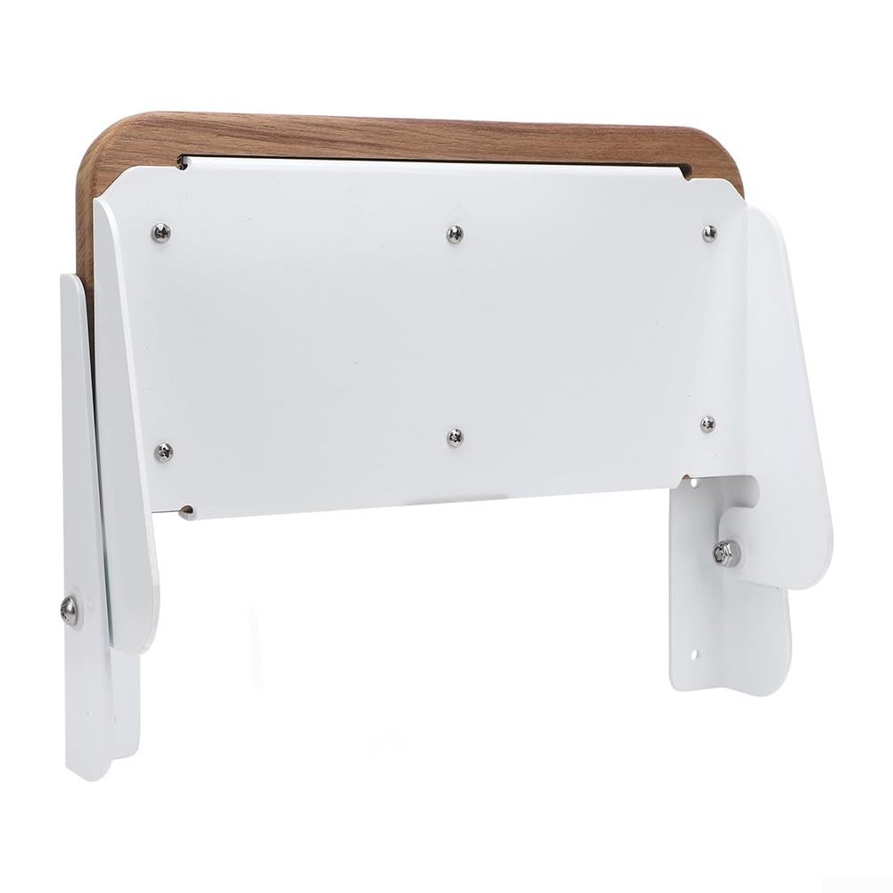 Reposapiés plegable hecho de madera de teca maciza y aleación de aluminio para mayor comodidad del operador en el timón de cualquier barco o yate con estilo moderno, 305 x 158 mm