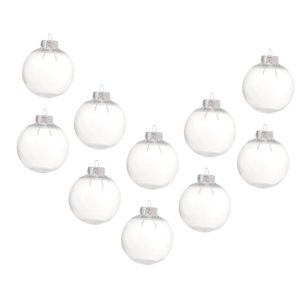Boules de Noël incassables PRETYZOOM plastique transparent pour loisirs créatifs