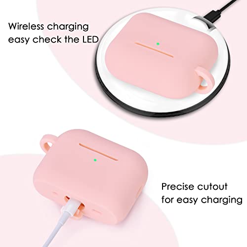 Image of Case for Airpods Pro 1st 2nd Generation - VISOOM Airpods Pro 1 /2 Cases Cover Women Silicone iPod Pro 2 Earbuds Wireless Charging Case Girl Bling Keychain for Apple Airpod Gen Pro 2