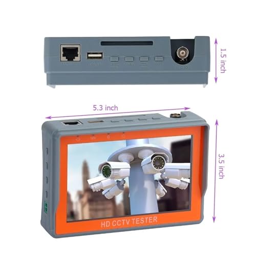 Probador de CCTV portátil con LCD de 5 pulgadas para solucionar fallas en sistemas AHD y CVI 3