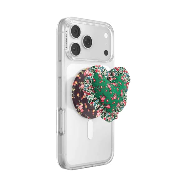 PopSockets Agarre de teléfono para MagSafe, Soporte magnético, Cosido Lindo | Extraíble, para Kindle/Android/iPhone, con imán, corazón, San Valentín, teléfono, mujer