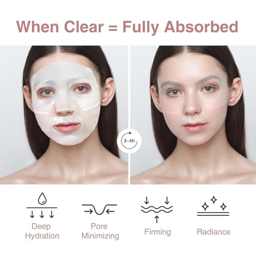Image of Collagen Face Mask - Bio-Collagen Real Deep Hydrogel Mask for Hydration | Pore Perfecting & Skin Care(For All Skin Types) (4)