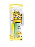 Post-it Flag+ Highlighter, Yellow and Green or Yellow and Orange, 50-Color Coordinated Flags/Highlighter, 2-Pack