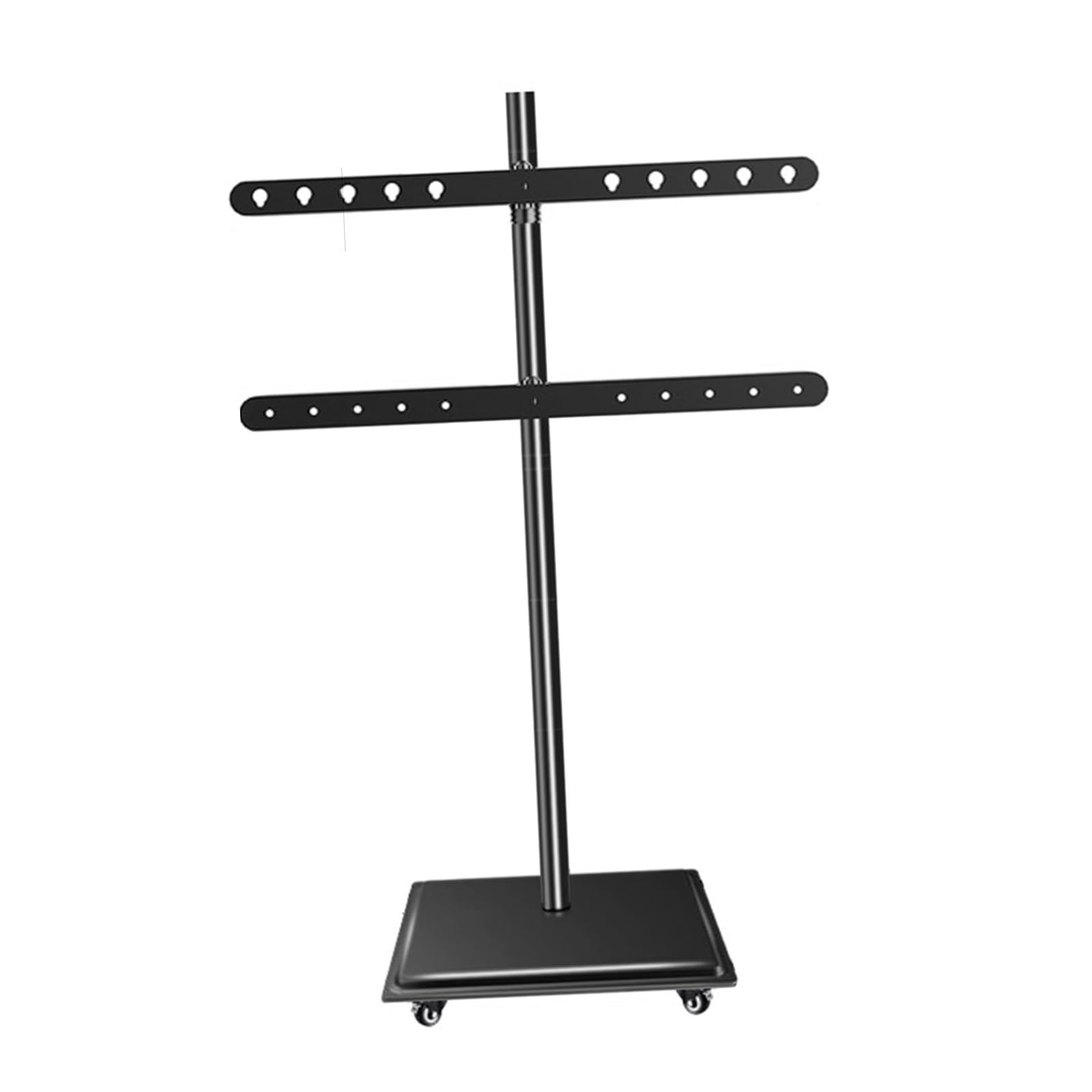 HPTHLY Mobile Stand - Universal Tv Floor Stand, Mobile Tv Cart With Wheels For 23-60 Inch Tvs, Height Adjustable Floor Stand Holds Up To 37.5Kg/82.6Lbs, Max Vesa 600X400Mm