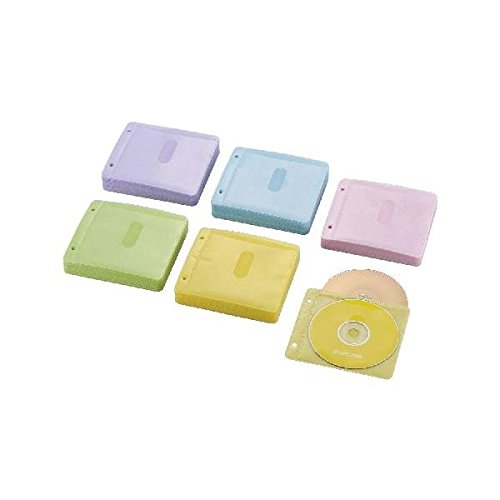 エレコム (まとめ) Blu-ray・CD・DVD対応不織布ケース 2穴 CCD-NBWB240ASO (×5セット)