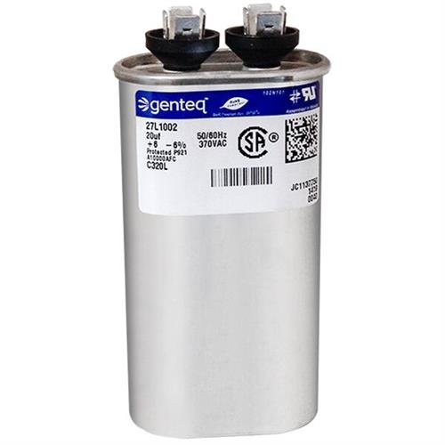 Mars 12014 – 20 UF MFD x 370 VAC Genteq – Condensatore di ricambio ovale # C320L / 27L1002