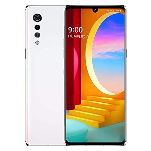 LG Velvet 5G (128GB, 6GB RAM) 6.8' OLED, Snapdragon 765, 48MP 4K Camera, US 5G/Global 4G LTE T-Mobile Unlocked (AT&T, Metro, Straight Talk, Latin) LM-G900TM (Aurora White) (Renewed)