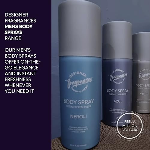 Designer Fragrances 4 Pack Silver Dew Men's Body Spray Deodorant Cans - For Instant Freshness on The Go - Long Lasting Smell - Great Male Gift Sets - 150ml - Image 4