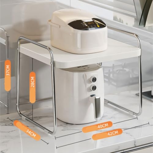 Rangement comptoir cuisine cuisine encombrée étagère micro-ondes extractible - 2