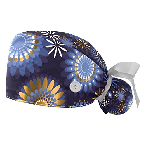 Chapeau de travail pétales JDEZ lot de 2 casquettes bouffantes mixtes