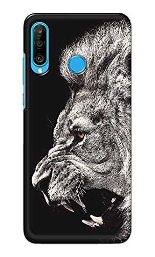 Image of Roaring Lion Hard Back Case Cover for Huawei P30 Lite /Nova 4e, Marie-L21BX, MAR-L01A, MAR-L21A, MAR-LX1A Back Cover -(J5) VNS2225