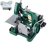 Industrielle Overlock-Overlock-Overlock-Maschine, robuster Metallrahmen, 250-W-Motor, stufenlose Geschwindigkeitseinstellung, 3000 Stiche pro Minute für Einfassung, Naht und Ziernähte