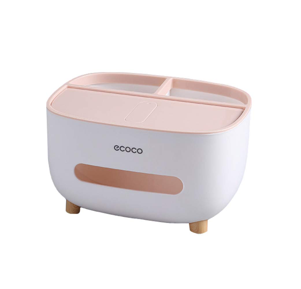 Mhtech Pink - 1 Pink-1 Multifunctional Storage Box, Pvc Tissue Box, Pen Holder, Remote Control Holder, Cosmetic Tissue Box