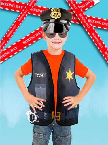 Set Disfraz Policía Infantil 8 Piezas Para Niños miniatura 5