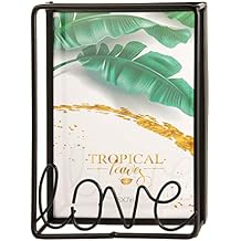 MKUN Metal Photo Collage Frame - tabletop Picture Frame with LOVE Decoration for DeskBlack, 5x7