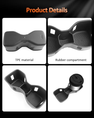 Image of CDEFG for 2022-2025 2026 Nissan Frontier Center Console Cup Holder Organizer Insert TPE Accessories- Fits Frontier