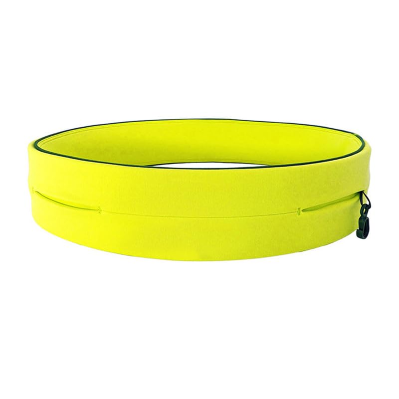 Riñonera for Correr Deportiva de Alta Elasticidad, riñonera Cuatro Puertos, maratón, Fitness al Aire Libre, Yoga, Vientre, teléfono móvil antirrobo(Orange,S)