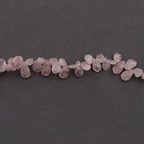 Quartz rose briolettes poire pour composer vos bijoux d'été et colliers bohèmes chics
