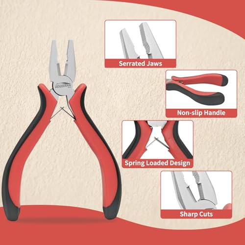 Image of 5-Piece 5 Inch Mini Lineman Pliers, Small Combination Pliers