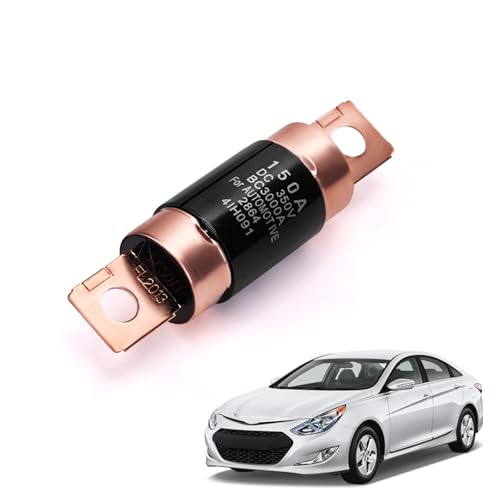 JERBOR 375F24R150 150A High Voltage Fuse Fit for Hyundai Sonata Hybrid 2011-2015, for Kia Optima Hybrid 2011-2013, Copper HV Battery Fuse Replacement