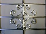 SIXONE Fenstergitter Luna 1140 x 690 mm Einbruchsschutz Sicherheitsgitter Feuerverzinkt