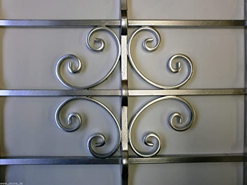 SIXONE Fenstergitter Luna 1140 x 690 mm Einbruchsschutz Sicherheitsgitter Feuerverzinkt