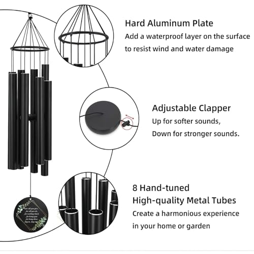 Image of Personalized Retirement Wind Chimes for Outside, 36 inch Happy Retirement Gift for Women, Men, Coworker, Colleague, Boss, Teacher, Nurse, Friend, Going Away Garden Patio Decor
