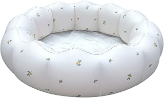 AirSwim Inflatable Baby Pool for Toddlers 0-3 Years - Portable 35.4x9.8in BPA-Free PVC Kiddie Pool, Indoor Outdoor Splash Fun (White)