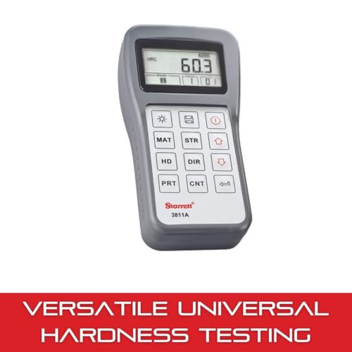 Image of Starrett Portable Hardness Tester - High Precision, Versatile Scales, Fast Testing Speed, Vertical & Horizontal Impact Direction - 5.96 inch x 2.938 inch x 1.270 inch - 3811A