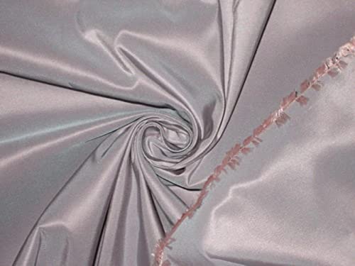 Tissu taffetas pure soie rose pâle et bleu 2,5 m x 152,4 cm