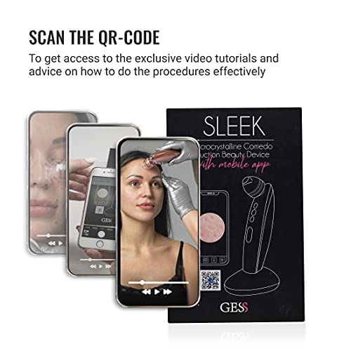 Gess Sleek Comedone Rimozione, Viso Pore Acne Detergente Comedone Strumento Estratto Di Aspirazione, 4 Sostituibile Sonde Usb Di Ricarica - 10