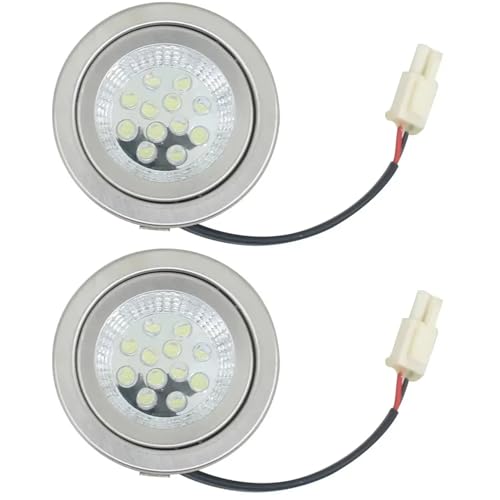 Hbbgdiy Bombillas de repuesto para campana extractora, 3W, 24V, con conector EL, ahorro de energía, lámpara de ventilación de cocina, 2 uds.