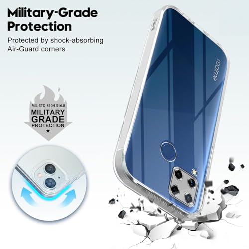 Image of Jkobi Back Cover for Realme C15 (Silicone Clear Shockproof Case with Camera Protection | Soft and Flexible | Transparent)