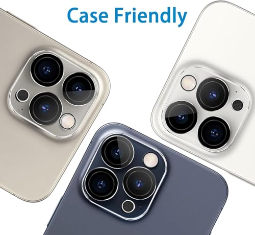Image of Camera Lens Protector Compatible with iPhone 15 Pro (Pack of 3) | 9H Tempered Glass Camera Lens Guard | Scratch Resistant | HD Clear | Anti-Fingerprint | Easy Installation | Bubble Free