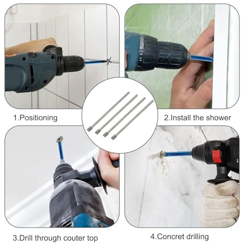 Cjueiom 12PCS 1/8" (3mm) Diamond Coated Hole Saw Drill Bits, Professional Grade for Glass, Ceramic, Tile, Marble, Porcelain & Brick with Nickel-Plated Shank & Quick-Cool Slots 4 Cjueiom 12PCS 1/8" (3mm) Diamond Coated Hole Saw Drill Bits, Professional Grade for Glass, Ceramic, Tile, Marble, Porcelain & Brick with Nickel-Plated Shank & Quick-Cool Slots - Image 4