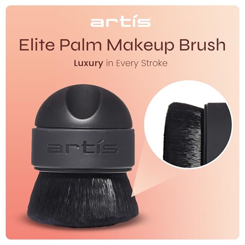 Artis Elite Palm Makeup Brush Luxury Synthetic Cosmefibre Brush Ideal For Foundation, SPF, Skincare Use With Liquids, Powders, and Creams Creates A Streak-Free Application
